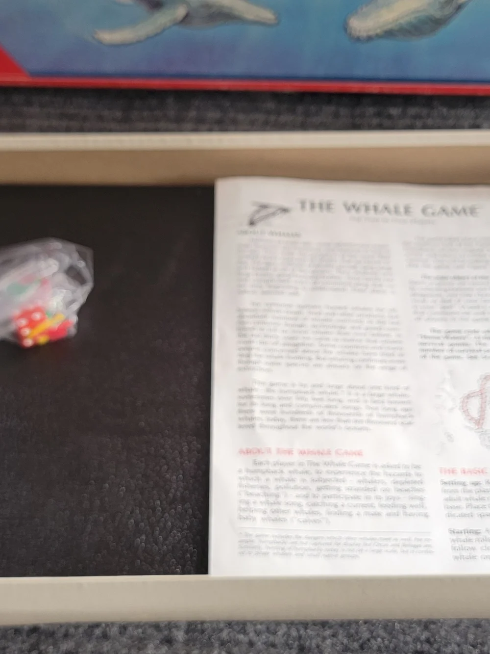 The Whale Game Vintage Board Game, Survival At Sea, 1993